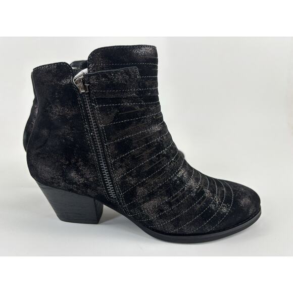 David Tate Bellview Women's Suede Low heel Boot Booties Size 7.5 Wide Width - Picture 1 of 12